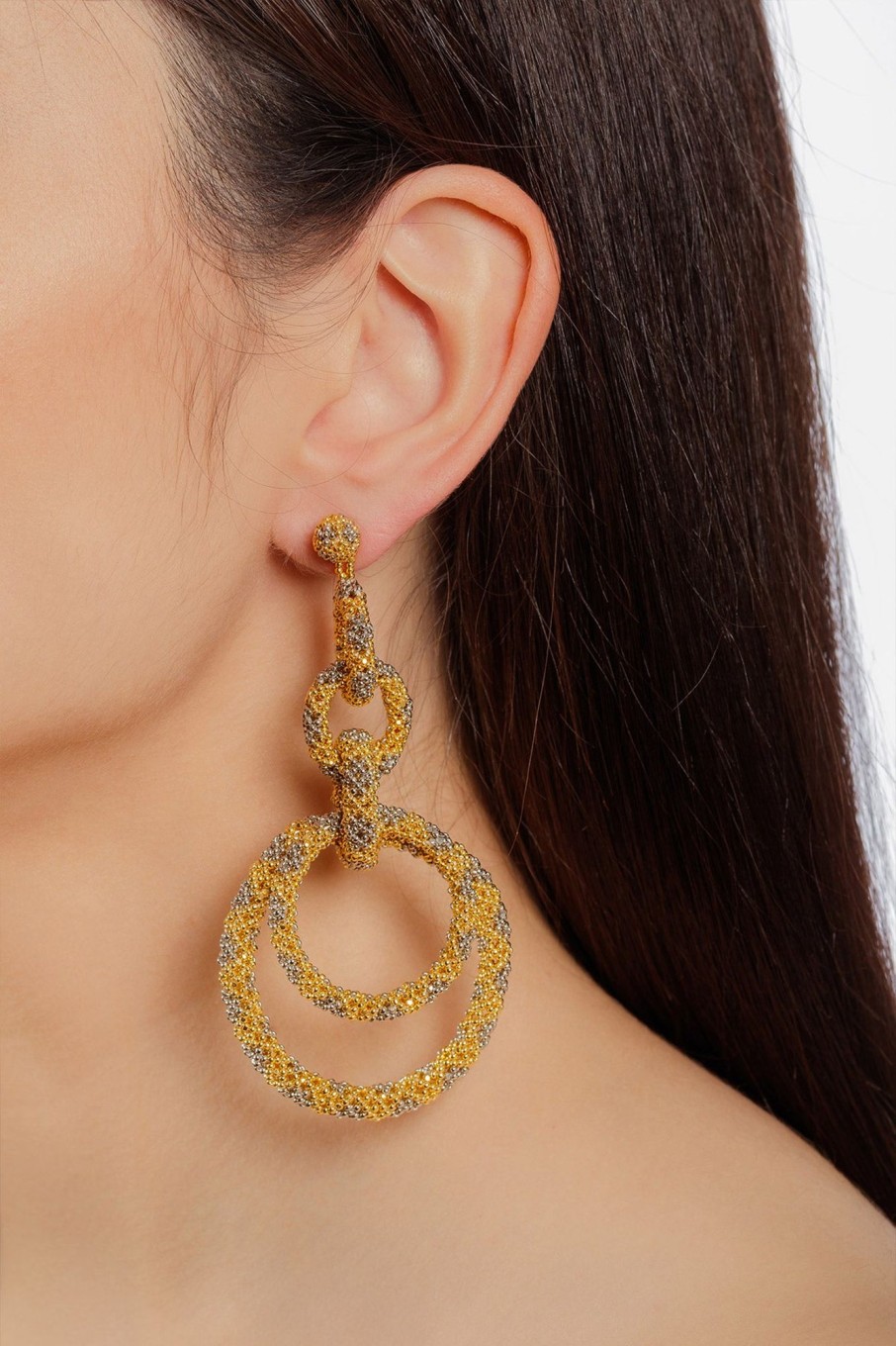 Women Kuu Earrings | 5 Hoop Earings -Gold Platinum