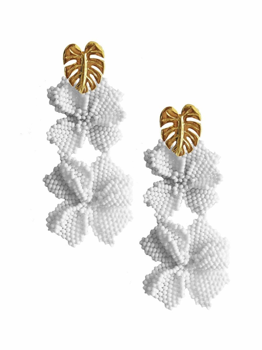 Women JETLAG_MODE Earrings | White Garden Earrings (2F)