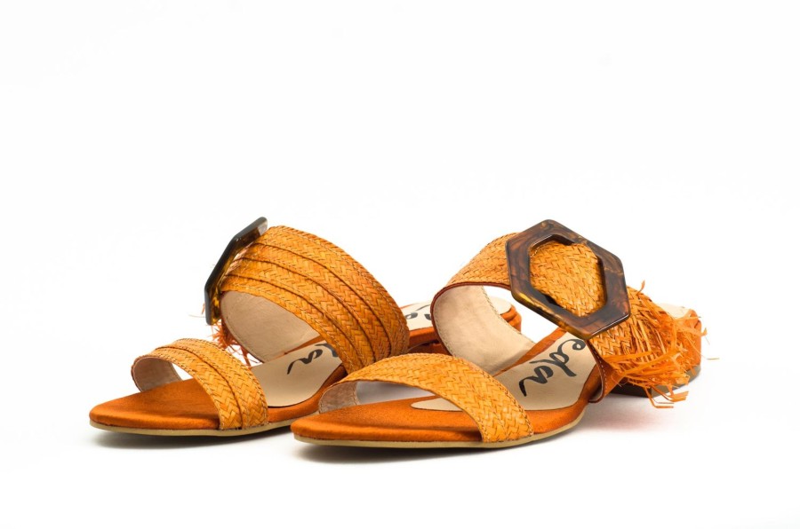 Women LAURA CEPEDA Flats | Cana Y Flecha Orange