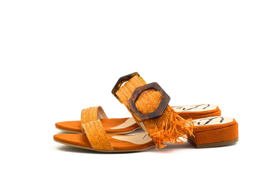 Women LAURA CEPEDA Flats | Cana Y Flecha Orange