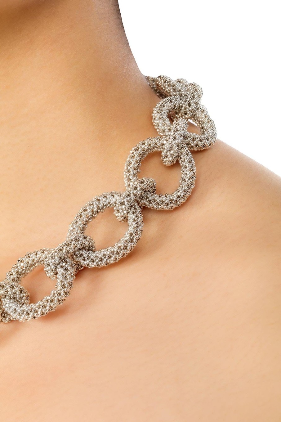 Women Kuu Necklaces | Big Chain Necklace-Platinum/Silver