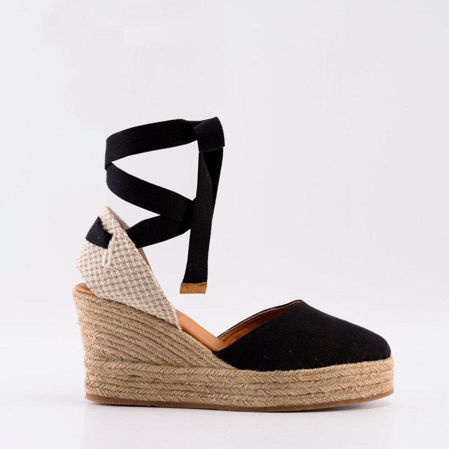 Women Silvia Cobos Sandals | Silvia Cobos Maca Double Black