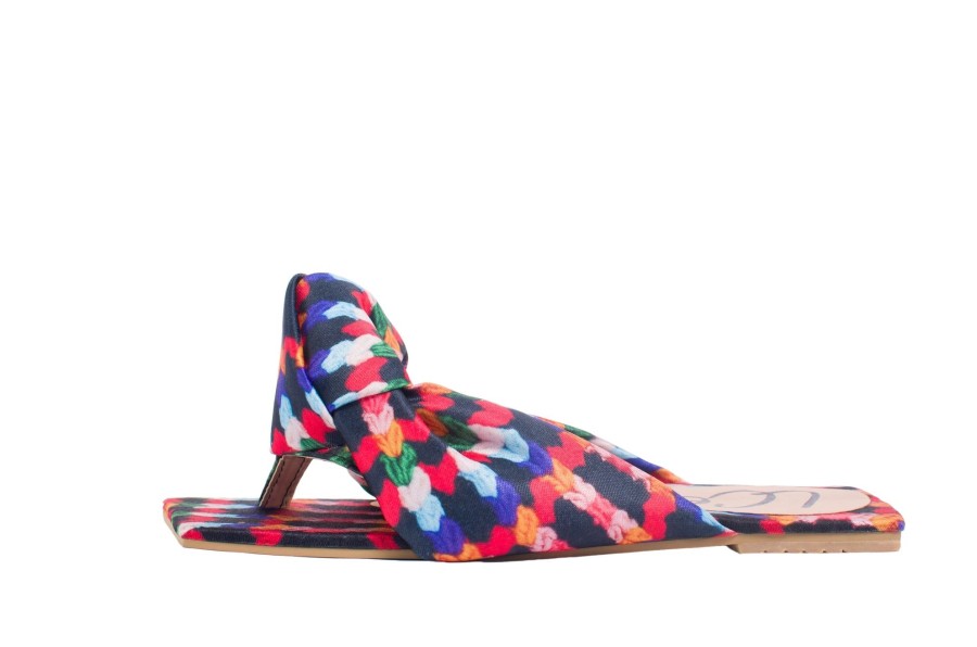 Women LAURA CEPEDA Flats | Nacari Mixed Flipflop