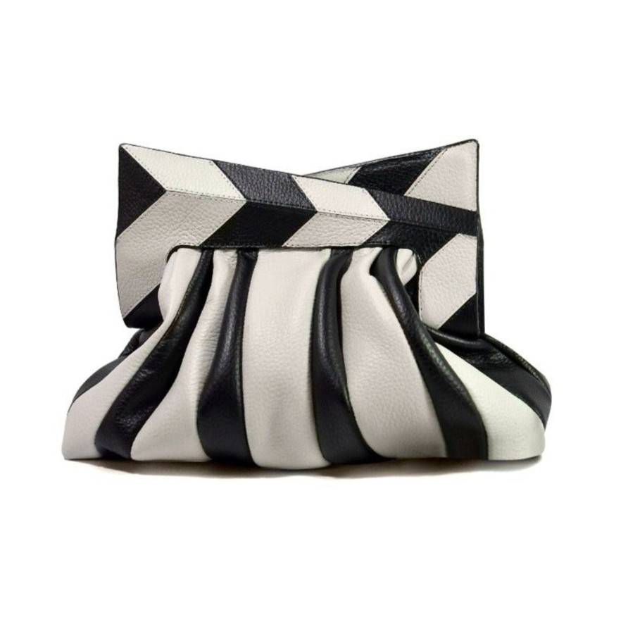 Women A. RINKEL Clutches | Butterfly Black And White