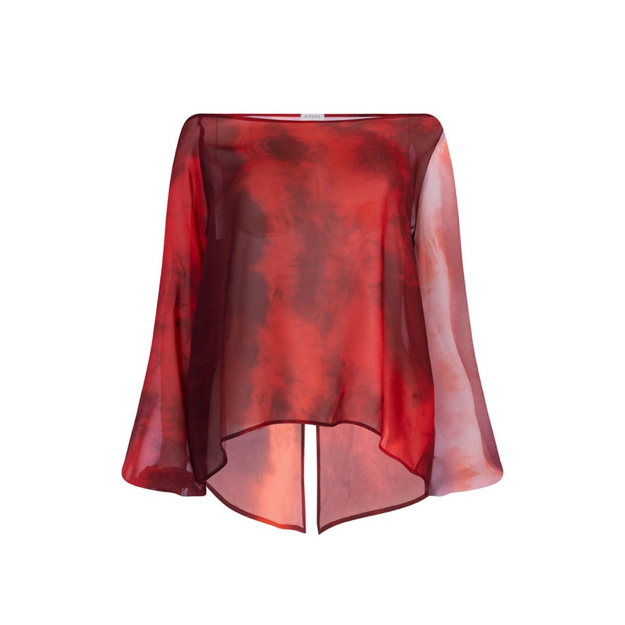 Women HIPNOS Tops | Red Tie Dye Viri Top