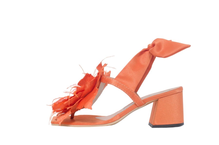 Women LAURA CEPEDA Sandals | Mai Square Sandals Orange