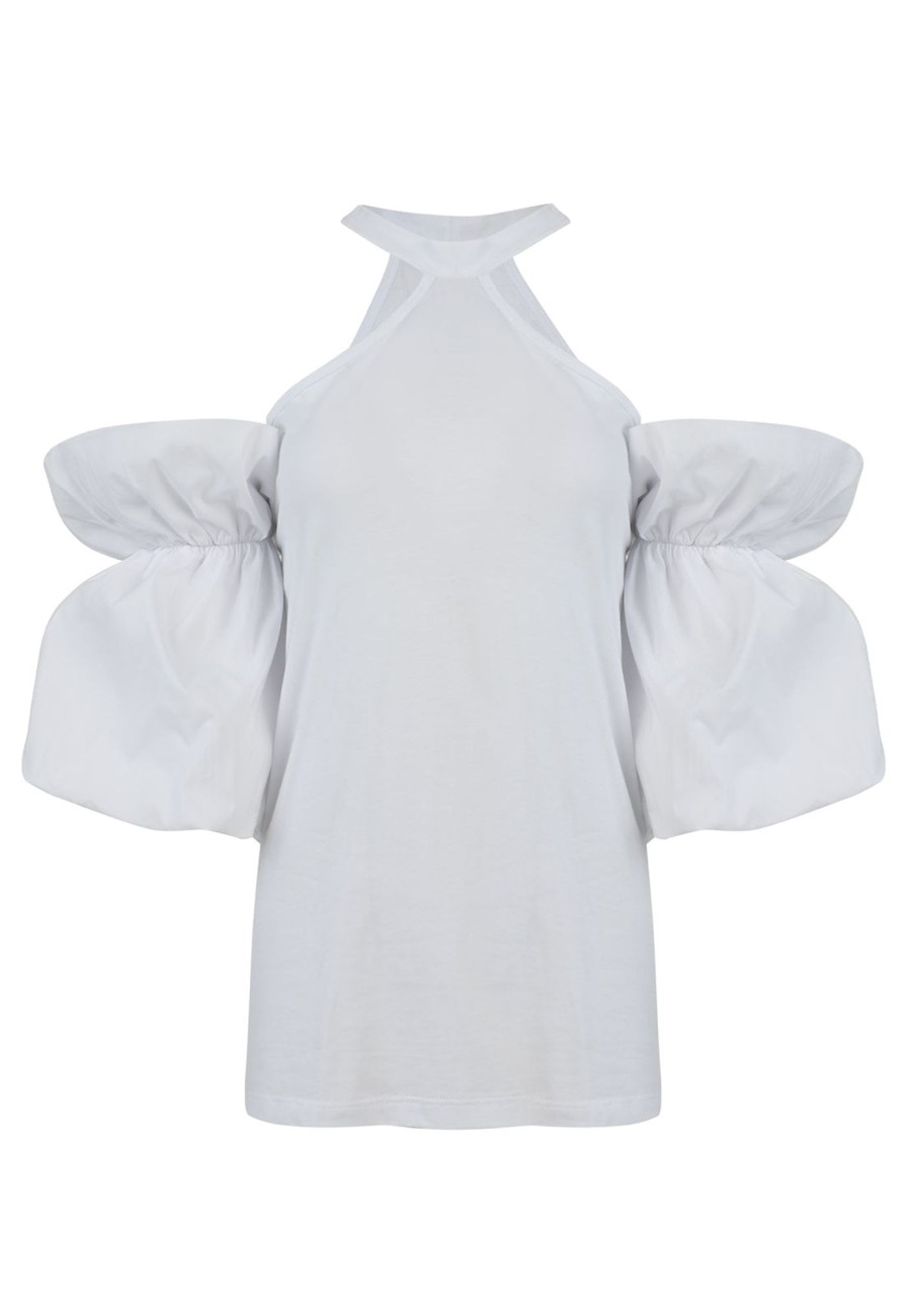 Women A MODO MIO T-Shirts | Mangle White Top