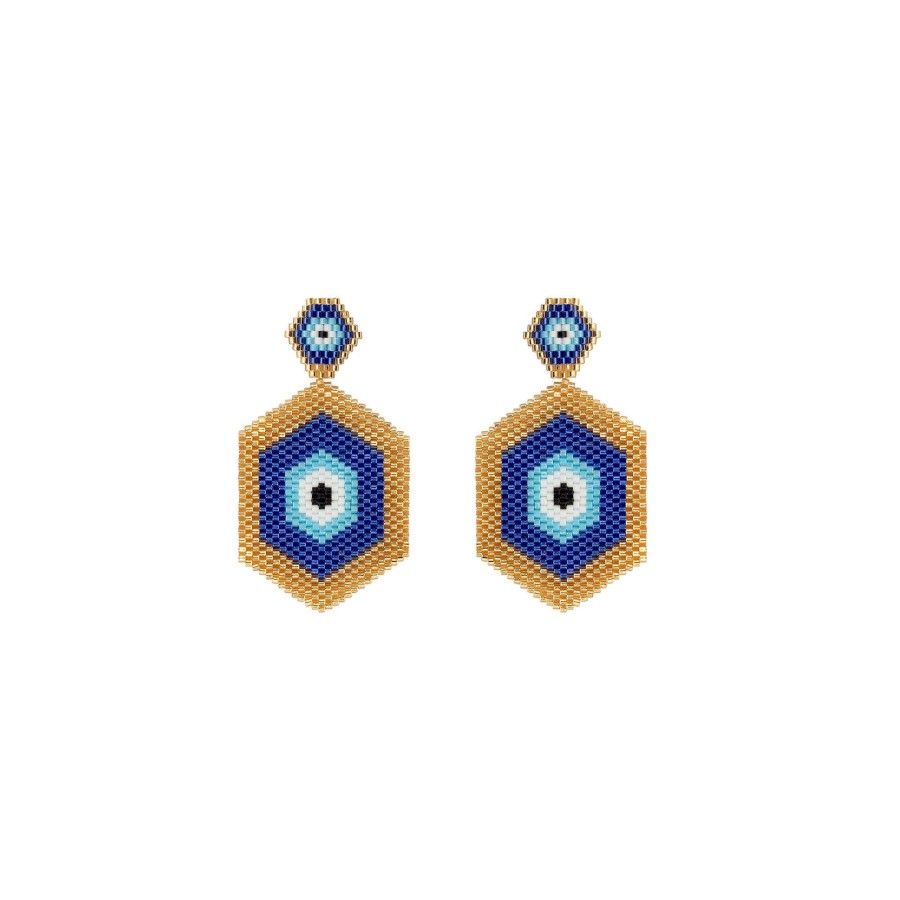 Women BOCANEGRA Earrings | Golden Sea Aforism Earrings