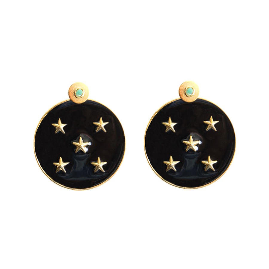 Women TAO BY VANESSA ARCILA Earrings | Lyra Black Earrings 2 In 1