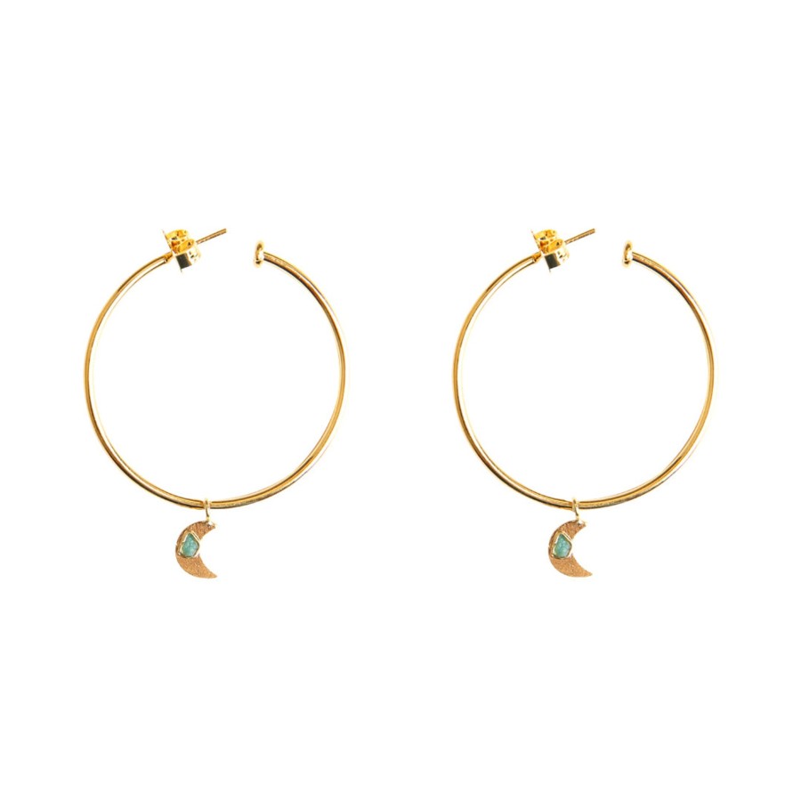 Women TAO BY VANESSA ARCILA Earrings | Simple Pendant Moon Earrings