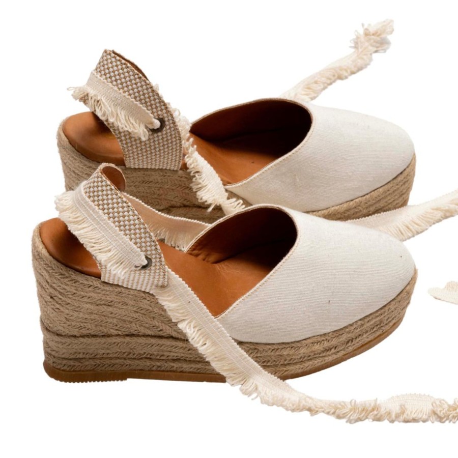 Women Silvia Cobos Espadrilles | Silvia Cobos Flicker Wedge Espadrille White