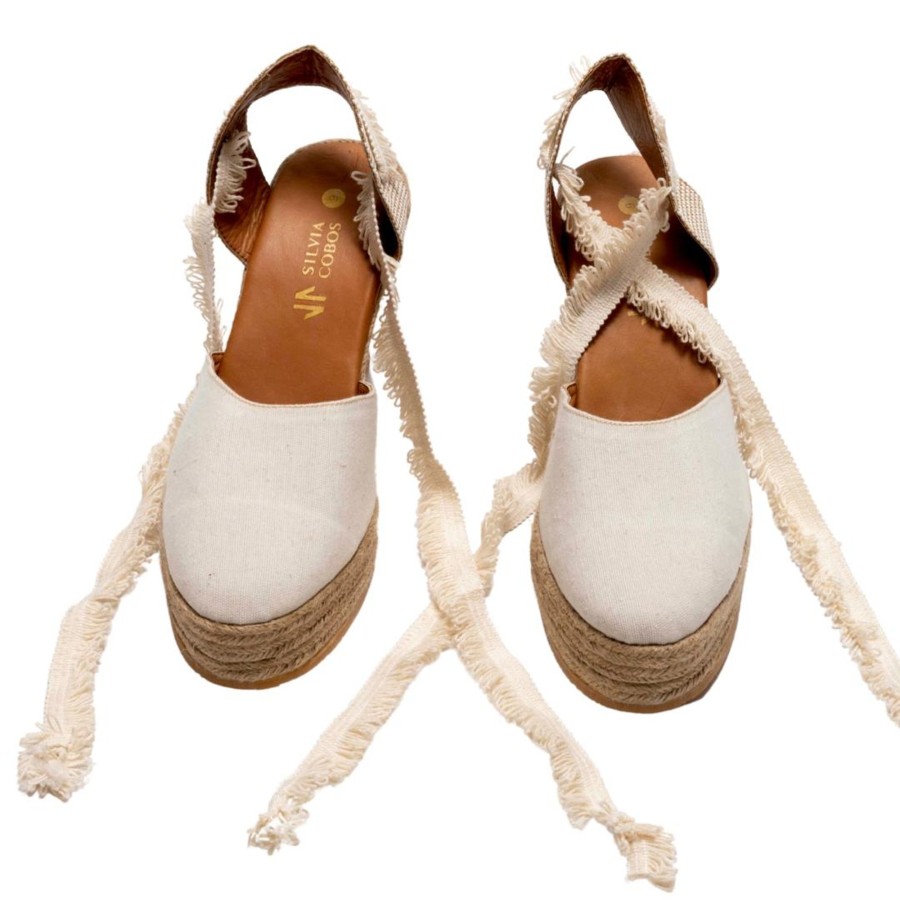 Women Silvia Cobos Espadrilles | Silvia Cobos Flicker Wedge Espadrille White