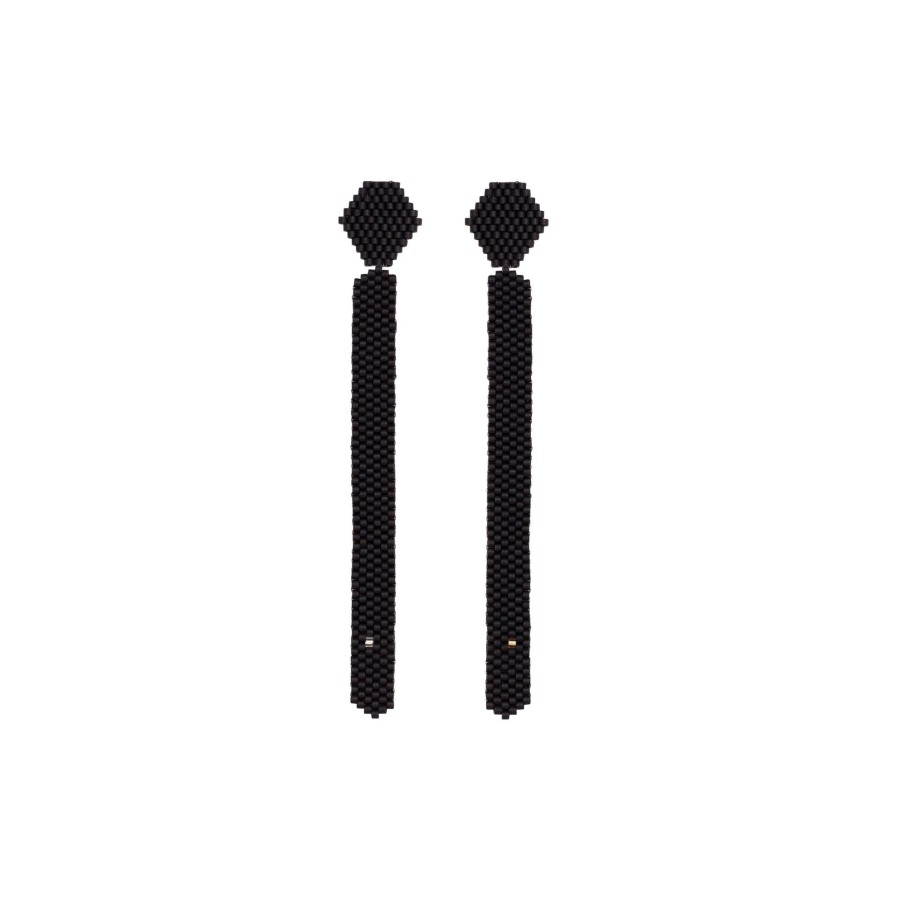 Women BOCANEGRA Earrings | Black Lluvia Earrings