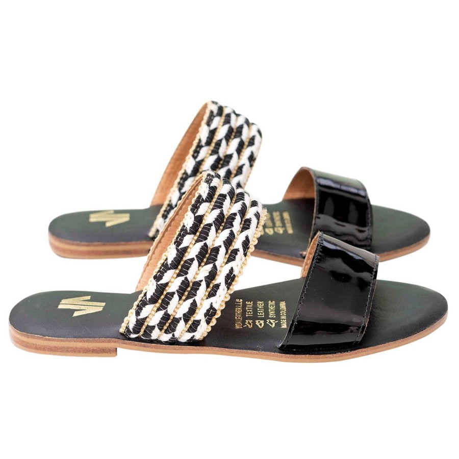 Women Silvia Cobos Sandals | Flat Sandals Silvia Cobos Conga Black