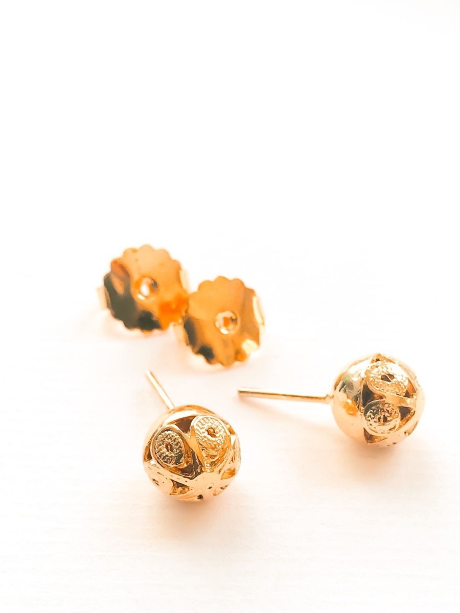 Women JULIANA BRAVO Earrings | Sphere Studs Gold