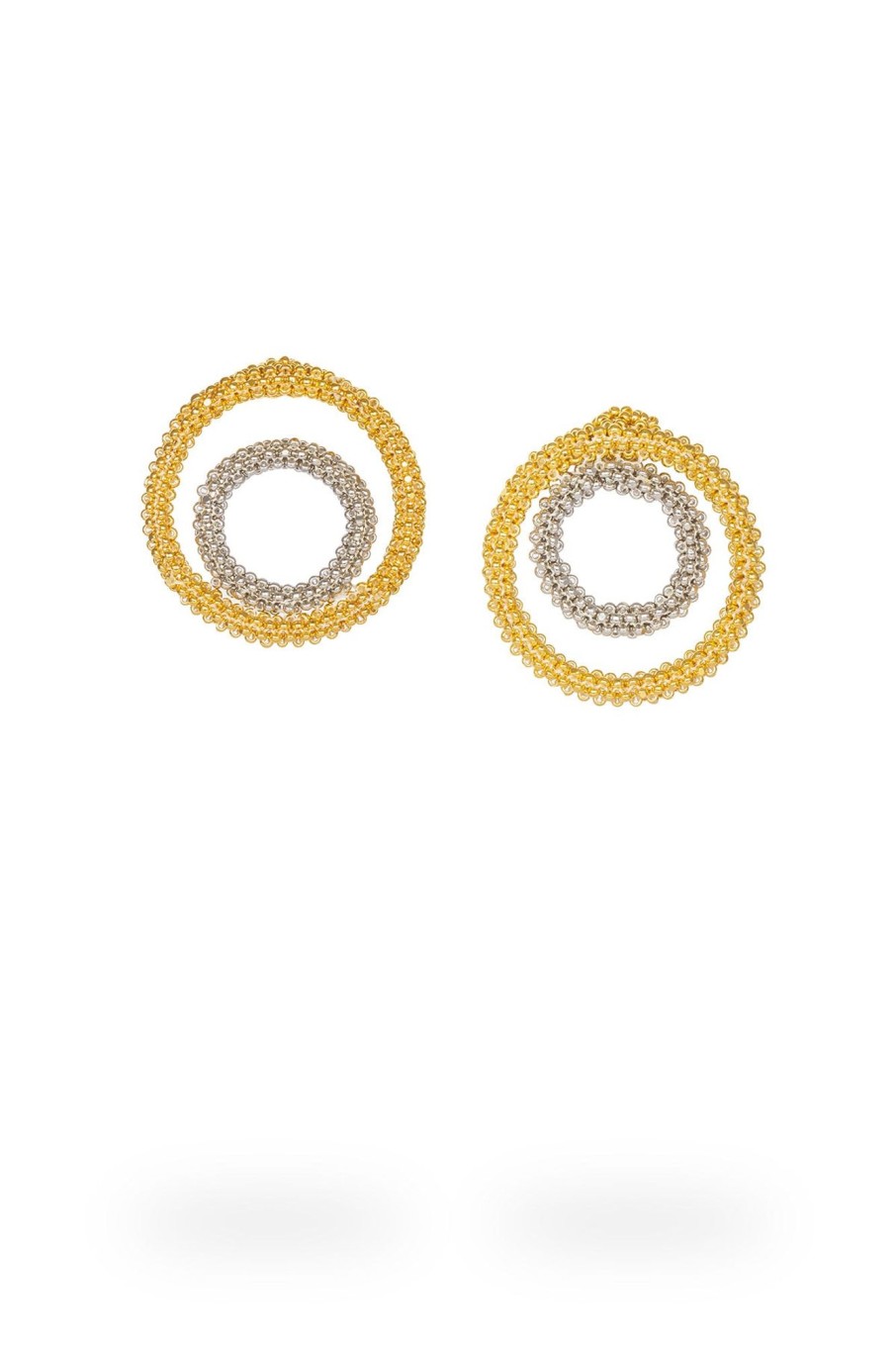 Women Kuu Earrings | Asymmetrical Hoop-Gold / Platinum